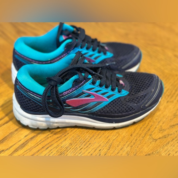 Brooks Women's Addiction 13 Sneakers - Navy, Teal, and Purple - Picture 4 of 8